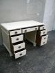 Mahogany Painted Off White Beige Writing / Office Desk 1852 1900-1950 photo 4