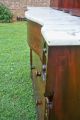 Antique Sideboard Burl Marble Curved Top Refinished 1800-1899 photo 9
