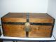 Antique Wooden Travel Trunk/ Chest/ Coffer 1900-1950 photo 1