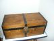 Antique Wooden Travel Trunk/ Chest/ Coffer 1900-1950 photo 2