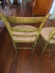 Pair,  Antique Mustard Painted Hitchcock Chairs,  C.  1840 - 60 1800-1899 photo 9