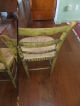 Pair,  Antique Mustard Painted Hitchcock Chairs,  C.  1840 - 60 1800-1899 photo 10