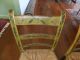 Pair,  Antique Mustard Painted Hitchcock Chairs,  C.  1840 - 60 1800-1899 photo 3