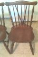 Vintage Set Of 2 Fan Back Early American Maple Windsor Side Chairs 1900-1950 photo 3