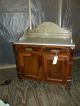 Antique Marble Top Vanity Washstand Washbasin Commode 1900-1950 photo 1