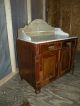 Antique Marble Top Vanity Washstand Washbasin Commode 1900-1950 photo 2
