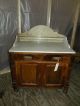 Antique Marble Top Vanity Washstand Washbasin Commode 1900-1950 photo 4