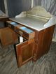 Antique Marble Top Vanity Washstand Washbasin Commode 1900-1950 photo 7