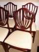 Ethan Allen Vintage Mahogany Shield Back Dining Room Chairs,  Six,  New Upholstery Other photo 1