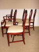 Ethan Allen Vintage Mahogany Shield Back Dining Room Chairs,  Six,  New Upholstery Other photo 6