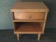 1961 Retro Walnut Nightstand With Drawer & Formica Top Post-1950 photo 1