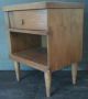 1961 Retro Walnut Nightstand With Drawer & Formica Top Post-1950 photo 6