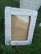 Vintage Old Wicker Chic Shabby Cottage Basket Frames Picture White Lot 4 1900-1950 photo 2