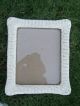 Vintage Old Wicker Chic Shabby Cottage Basket Frames Picture White Lot 4 1900-1950 photo 8