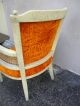 French Painted Tufted Side Chair With Caning 1823 Post-1950 photo 5