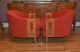 New Knoll Fabric Mid Century Modern Hollywood Regency Club Chairs James Mont Post-1950 photo 1