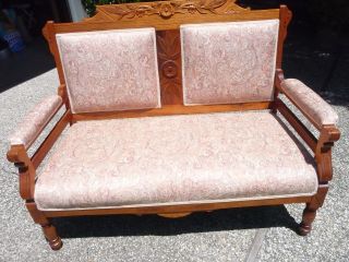 Antique Settee New Orleans Estate Recovered Excellent Local Pick Up Only photo