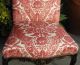 Pair Huge Antique Carved Italian Renaissance Chairs Scalamandre Luca Red 1900-1950 photo 3