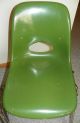 Lot Set 4 Vtg Green Krueger Fiberglass Shell Chair Retro Eames Era 60s 70s Post-1950 photo 6