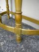 Mid Century Half - Moon Console Table With Mirror Painted In Antique Gold 998 Post-1950 photo 11