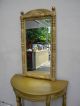 Mid Century Half - Moon Console Table With Mirror Painted In Antique Gold 998 Post-1950 photo 3