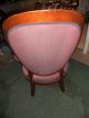 Antique Victorian 1800 Button Back Armchair Wing Back Chair New Fabric Carved Wd 1800-1899 photo 2