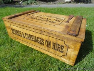 Antique Style Horse Groom Wooden Stable Box Chest Epping Livery Stables photo