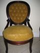 Antique French Pair Chairs Rosewood Rococo Handcarved Ornate Decor Tufted Back 1800-1899 photo 1