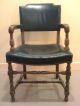 C.  1920 Green Leather Studded Antique Armchair 1900-1950 photo 1