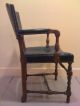 C.  1920 Green Leather Studded Antique Armchair 1900-1950 photo 3