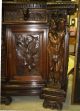 Antique Italian Walnut Four Door Atlas Cherub Harvest Bookcase Carved Circa 1860 1800-1899 photo 5