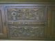 Antique English Tiger Oak Barley Twist Sideboard Carved Accents 1900-1950 photo 1