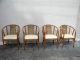 Set Of Four Hollywood Regency Barrel - Shape Chairs By Thomasville 2688 Post-1950 photo 1