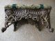 Vintage Fancy Ornate Victorian Style Cast Metal Foot Stool Ottoman Home Decor Post-1950 photo 10