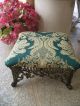 Vintage Fancy Ornate Victorian Style Cast Metal Foot Stool Ottoman Home Decor Post-1950 photo 3