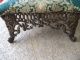 Vintage Fancy Ornate Victorian Style Cast Metal Foot Stool Ottoman Home Decor Post-1950 photo 4