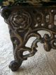 Vintage Fancy Ornate Victorian Style Cast Metal Foot Stool Ottoman Home Decor Post-1950 photo 5
