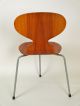 Arne Jacobsen By Fritz Hansen Model 3100 Ant Chair In Teak.  Early And. Post-1950 photo 2