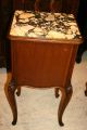 Finely Carved French Antique Louis Xv Marble Top Nightstand.  Made From Oak 1800-1899 photo 5
