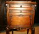 Finely Carved French Antique Louis Xv Marble Top Nightstand.  Made From Oak 1800-1899 photo 6