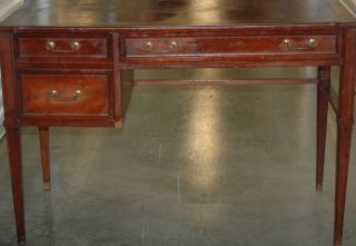 Antique Sligh - Lowry Leather Top Mahogany Writing Desk 44 