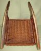 Antique Childs Youth Rocker Woven Seat Back Wood Frame Wrapped Finish 1900-1950 photo 3