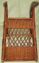 Antique Childs Youth Rocker Woven Seat Back Wood Frame Wrapped Finish 1900-1950 photo 4