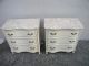 Pair Of French Painted Serpentine Marble - Top End Tables / Side Tables 2483 Post-1950 photo 1