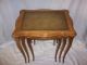 Fine Maple Wood Leather - Top Nesting Accent Tables Post-1950 photo 2