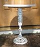 Brass Pedestal Base Table With Round Marble Top Post-1950 photo 1