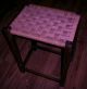 Vintage Shaker Style Wooden Stool With Woven Seat Cool 1900-1950 photo 1