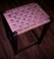 Vintage Shaker Style Wooden Stool With Woven Seat Cool 1900-1950 photo 3