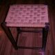 Vintage Shaker Style Wooden Stool With Woven Seat Cool 1900-1950 photo 6