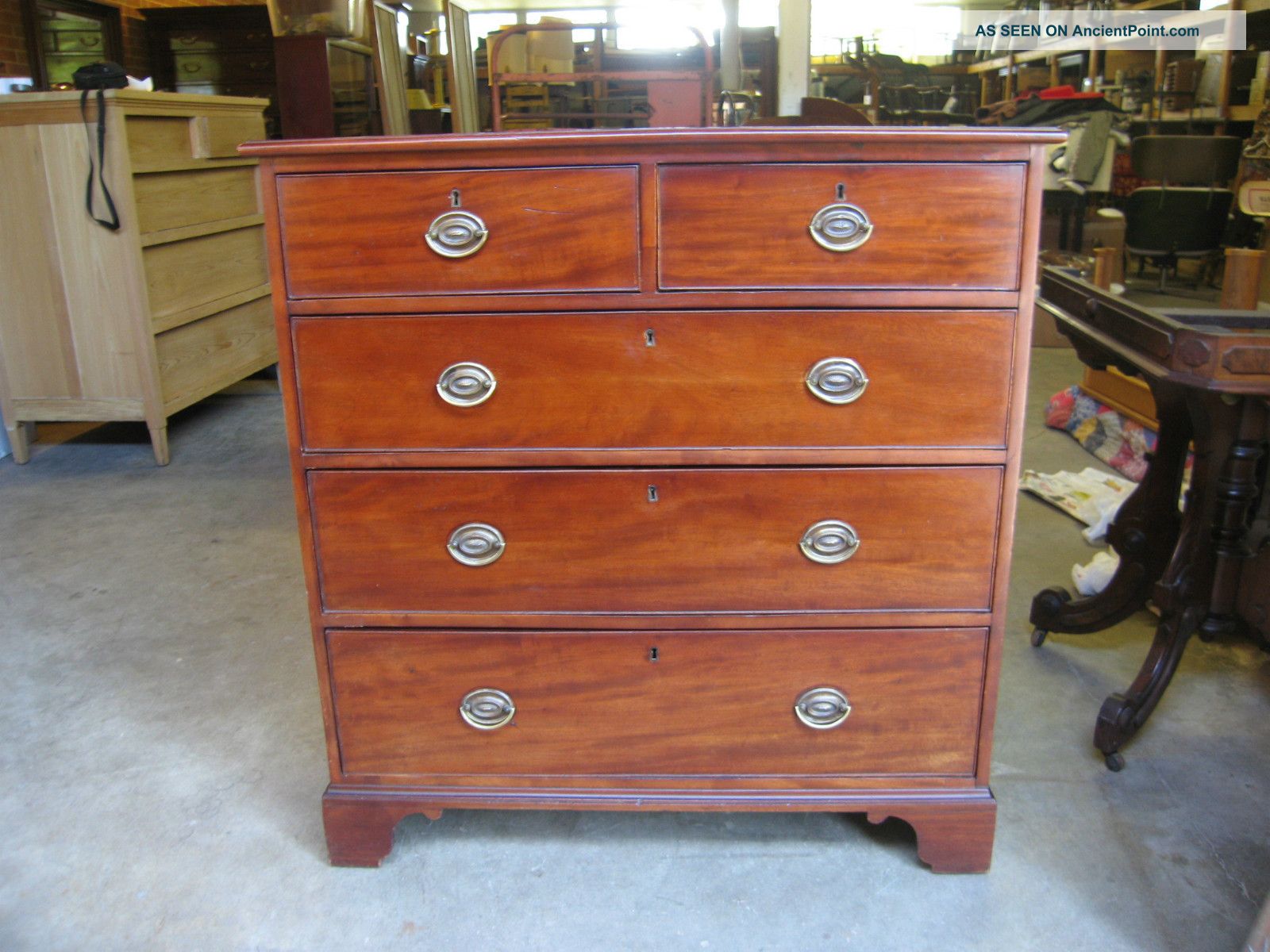 Antique Early 19th Century Mahogany Chest Of Drawers 1800-1899 photo